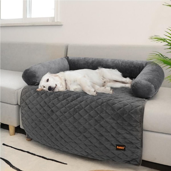 Pawz Pet Calming Bed Dog Mat Protector Sofa Cover Cat Washable Removable Cushion Waterproof Fleece / 120cm x 90cm x 20cm