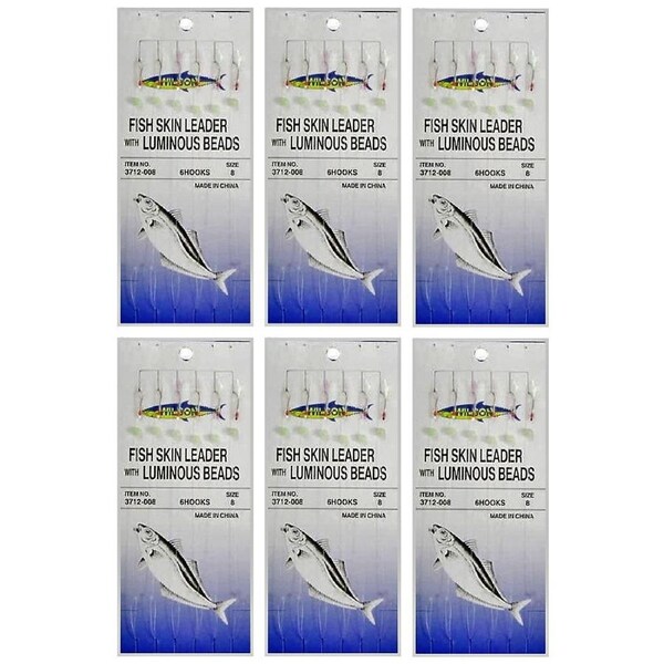 Wilson Bait Jigs Fishing Rig -Hook Size 8 & 10 Bulk 6pc