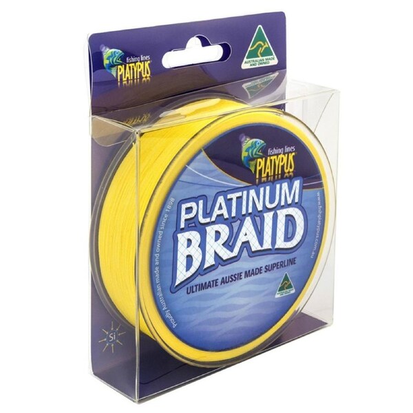 300yd Spool of 5lb Yellow Platypus Platinum Braided Fishing Line