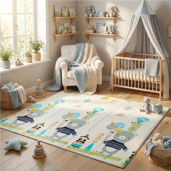 BoPeep 180x200cm Baby Play Mat Non-Toxic Crawling Pad – Bear Design
