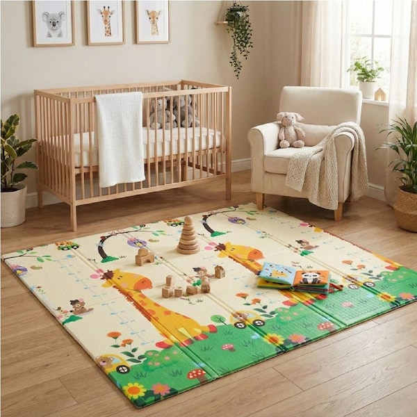 BoPeep 180x200cm Baby Play Mat Non-Toxic Crawling Pad – Giraffe Design
