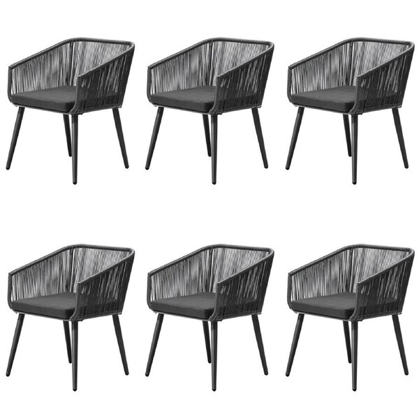 Livsip Outdoor Furniture Lounge Setting Chairs Set of 6 Bistro Patio Garden Set