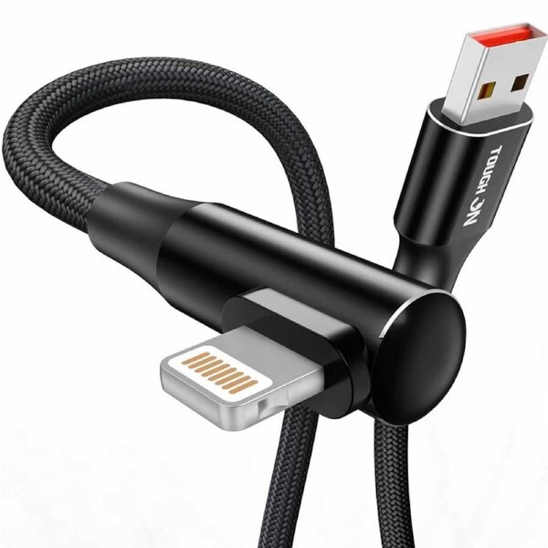 Tough On USB A to Lightning Cable Fast Charging Cable 2M Black