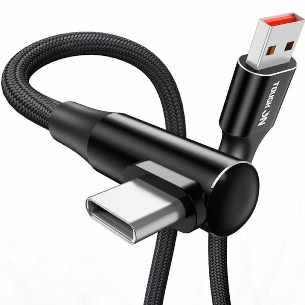 Tough On USB A to USB C Charger Cable 100W Fast Charging 2M Black