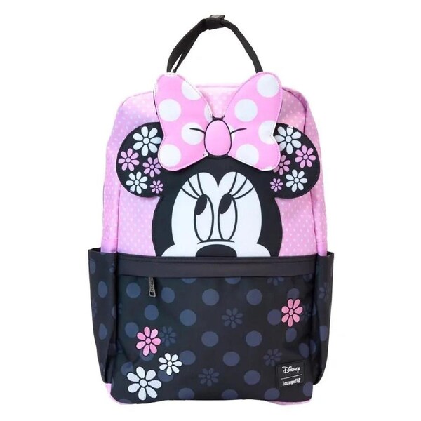 Loungefly Disney Minnie Mouse Floral Rock The Dots Nylon Full-Size Backpack