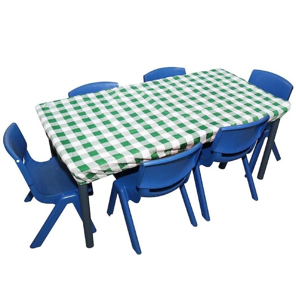 Rectangle Gingham Tablecloth with PRF (Green)