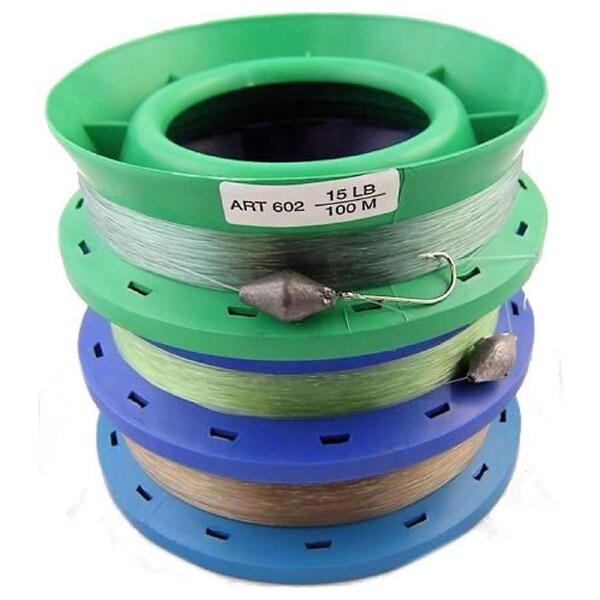 3 x 6 Inch Hand Casters Pre Rigged with 100m of 15lb Mono Fishing Line