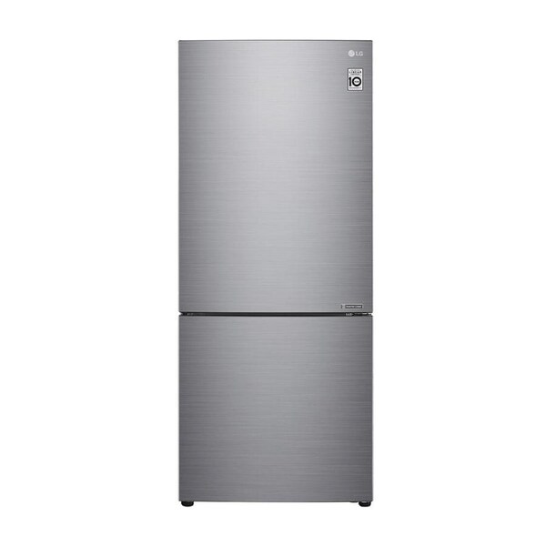LG GB-455PL 420L Bottom Mount Fridge Stainless Steel