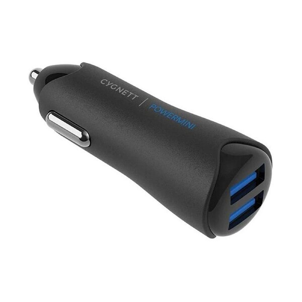 Cygnett CY2002PAPM4 PowerMini Black 4.8 Dual USB Car Charger