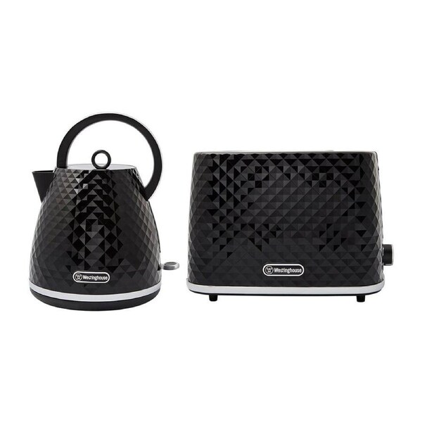 Westinghouse WHKTPK09K Black Kettle & Toaster Pack