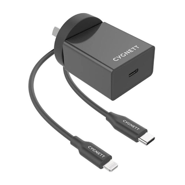 Cygnett CY3079POPLU PowerPlus 18W Wall Charger with USB-C Cable