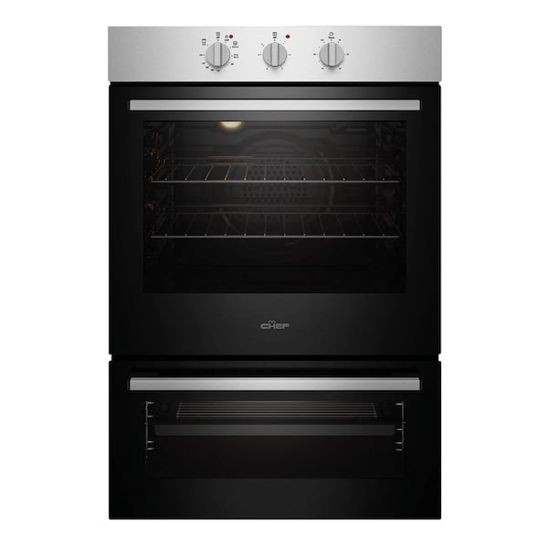 Chef CVE662SB 60cm Electric Built-In Fan Forced Oven with Separate Grill