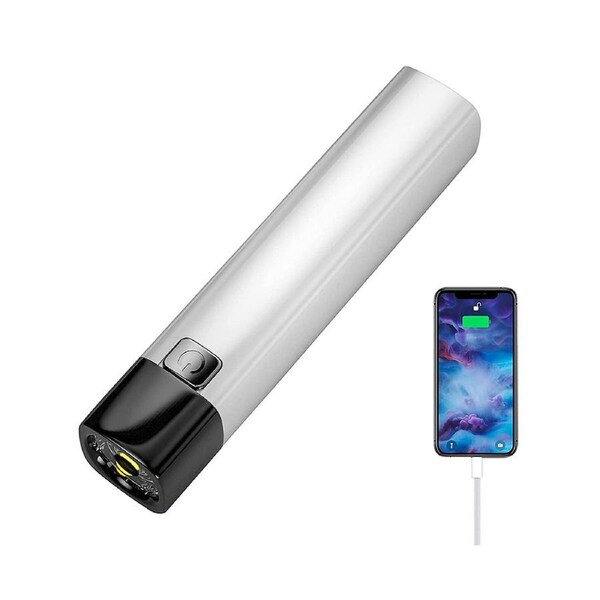 Mini Flashlight, USB Rechargeable Flashlights, Mobile Power Flashlight