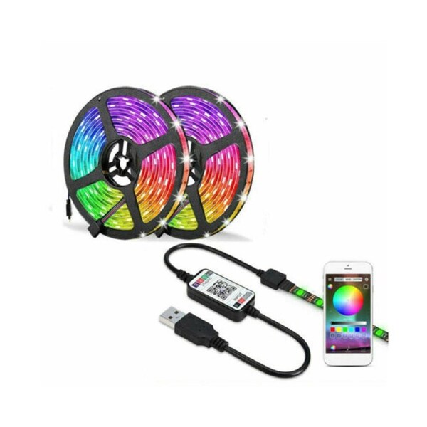 1Meter Multicolor Bluetooth USB RGB 60 LED Strip Lights IP65 Waterproof 5050 12V