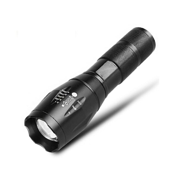 Zoom LED Torch with Five Modes-Black
