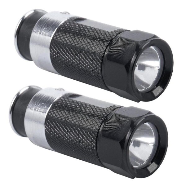 2pcs Mini Led Flashlights Car Cigarette Lighter Led Rechargeable Flashlight