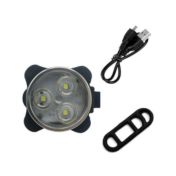 Outdoor MTB Bicycle Front Light LED Silicone New Riding USB Charging Accessories COB Warning Tail Light Set