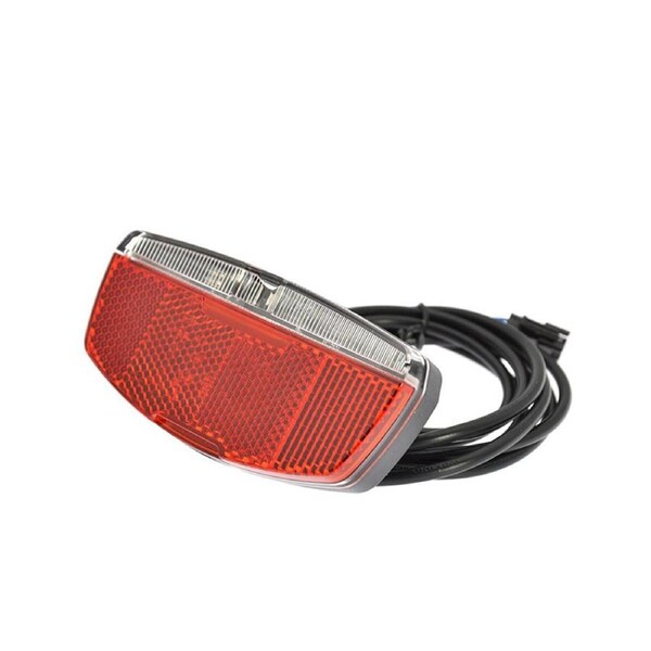 Ebike Tail Light Electric Bike Tail Light Input 6V-48V LED Light with Bicycle Reflector Electric Bike Tail