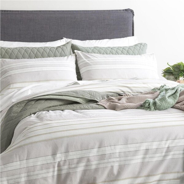Park Avenue 175GSM Egyptian Cotton Flannelette Single Quilt Cover Set Bon Fire King