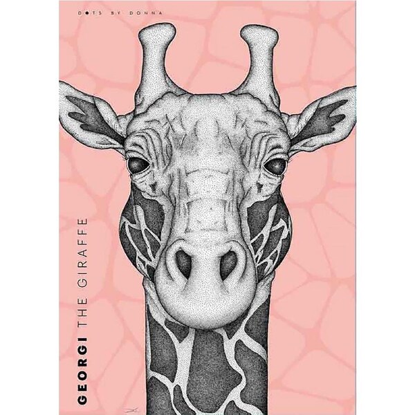 Dots By Donna Tea Towel 50x70cm Giraffe, Landmark DD022