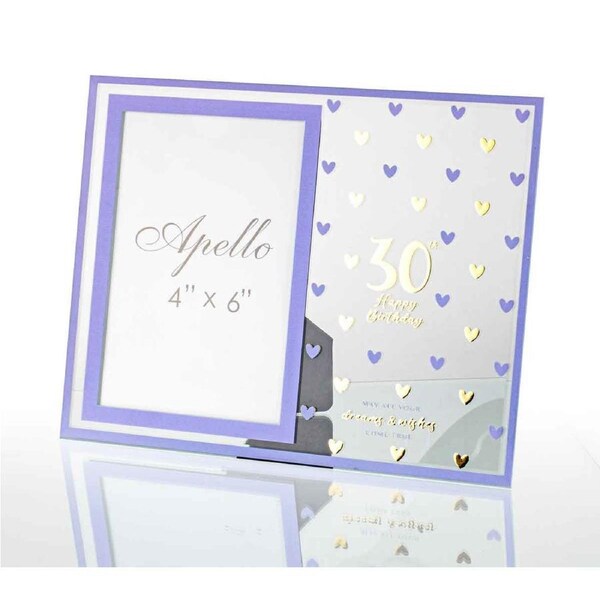 Landmark Sweethearts Birthday Photo Frame 4x6 Glass 30th Happy Birthday, PF168