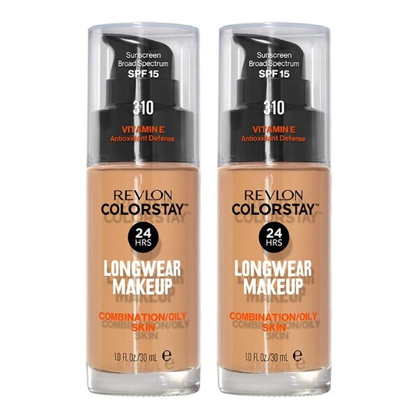 Revlon ColorStay Longwear Makeup Combination/Oily Skin SPF15 30ml 310 WARM GOLDEN - 2 pack