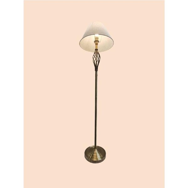 150cm Antique Brass Floor Lamp Timeless Elegance
