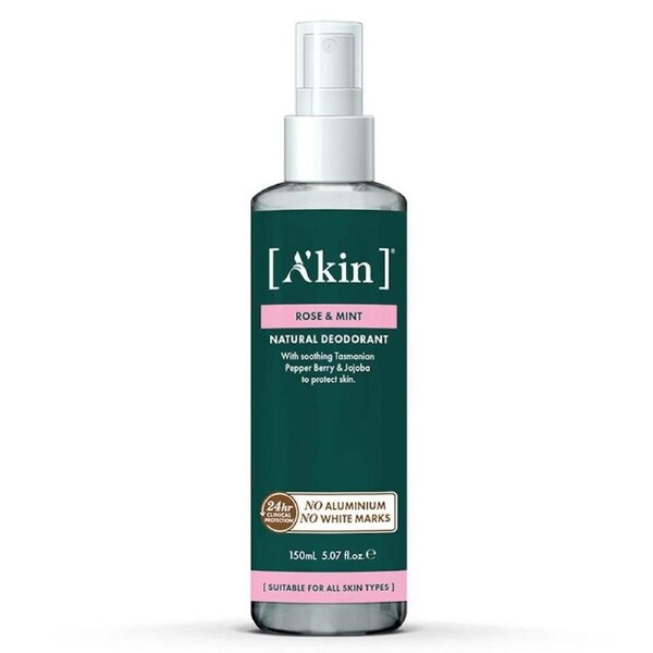 A'kin Rose & Mint Deodorant Spray 150ml