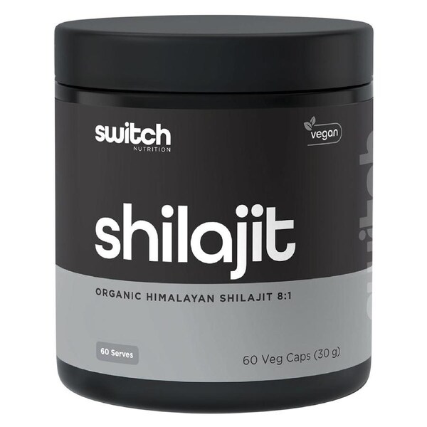 Switch Nutrition Organic Himalayan Shilajit 8:1 - 60 Capsules