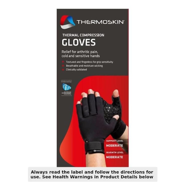 Thermoskin Thermal Compression Gloves Black M 1 Pair