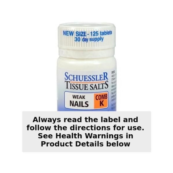 Schuessler Tissue Salts Comb K Weak Nails 125 Tablets
