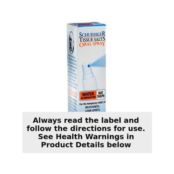 Schuessler Tissue Salts Nat Sulph Water Eliminator Spray 30ml