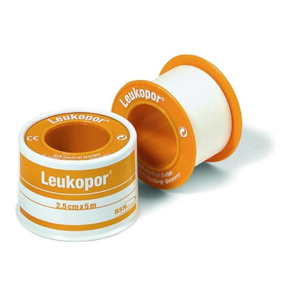 Leukopor Hypoallergenic Paper Tape 2.5cm x 5m 1 Roll