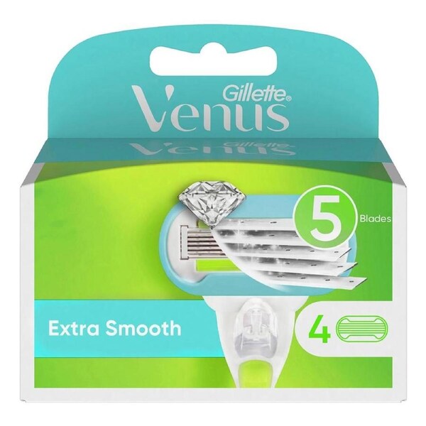 Gillette Venus Extra Smooth Razor Replacement Cartridges 4 Pack