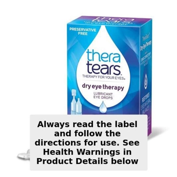 Thera Tears Dry Eyes Lubricant Eye Drops 25 x 0.6ml Vials