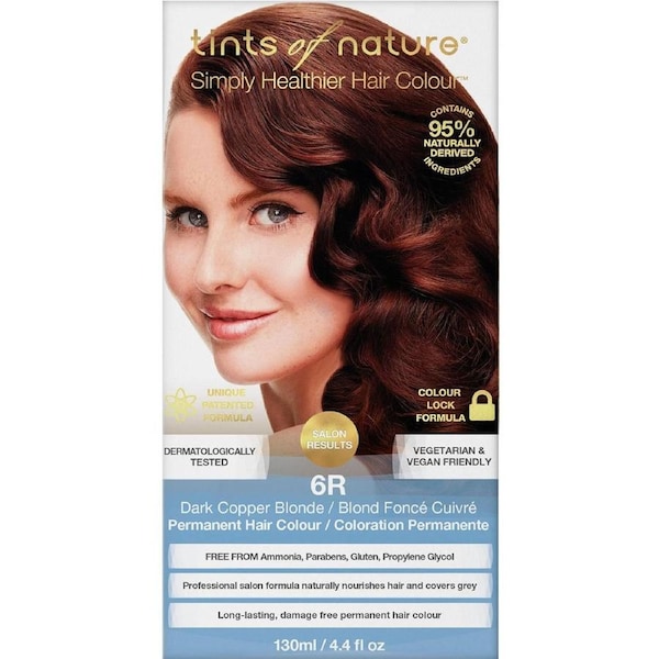 Tints of Nature 6R Dark Copper Blonde Permanent Hair Colour 130ml