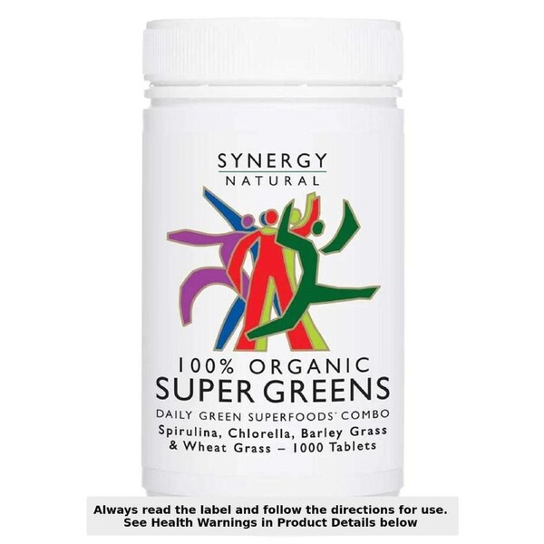 Synergy Natural Organic Super Greens 1000 Tablets