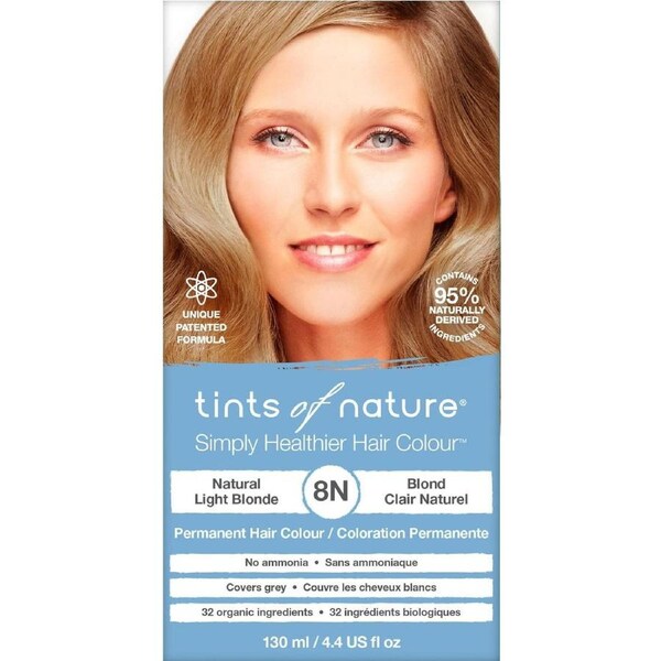 Tints of Nature 8N Natural Light Blonde Permanent Hair Colour 130ml