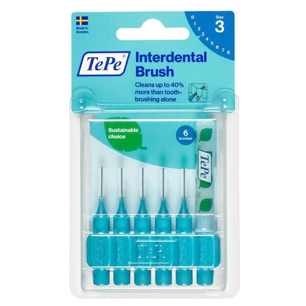 TePe Interdental Brush 0.6mm Blue 6 Pack