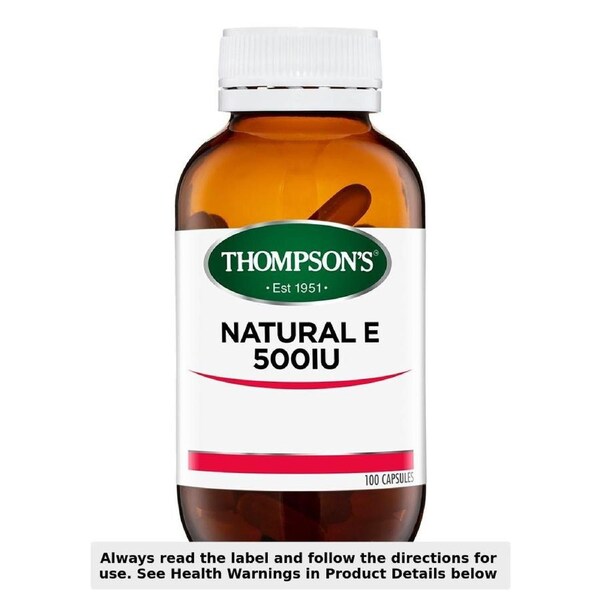 Thompsons Natural E 500IU 100 Capsules