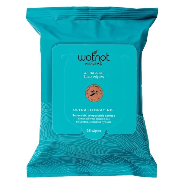 Wotnot Natural Ultra-Hydrating Face Wipes 25 Pack