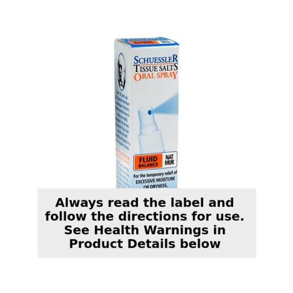 Schuessler Tissue Salts Nat Mur Fluid Balance Spray 30ml
