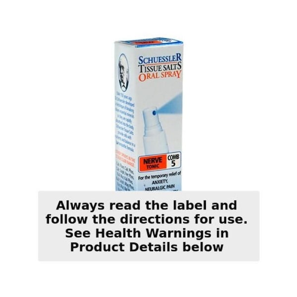 Schuessler Tissue Salts Comb 5 Nerve Tonic Spray 30ml