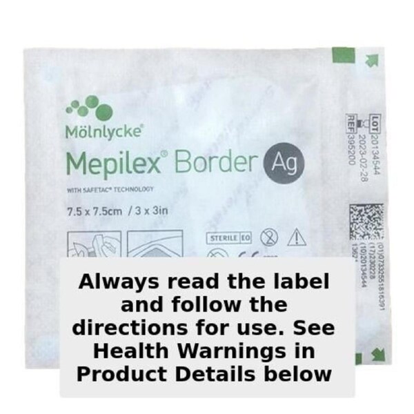 Mepilex Border AG Wound Dressing 395200 7.5cm x 7.5cm Single