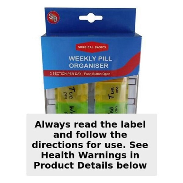 Surgical Basics Weekly Pill Organiser Assorted Colours