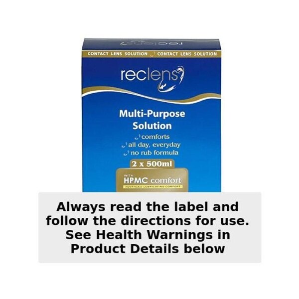 Reclens Multi-purpose Solution with Lens Case 2 x 500ml