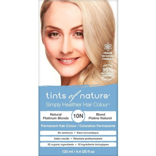 Tints of Nature 10N Natural Platinum Blonde Permanent Hair Colour 130ml
