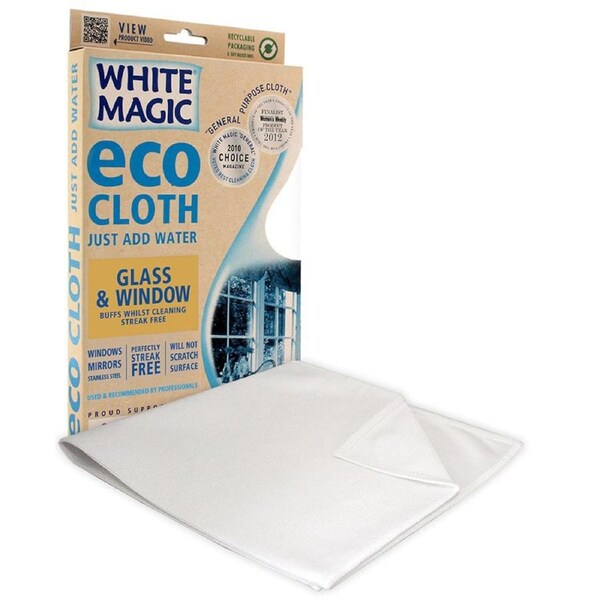 White Magic Eco Cloth Microfibre Glass / Window 1 Pack