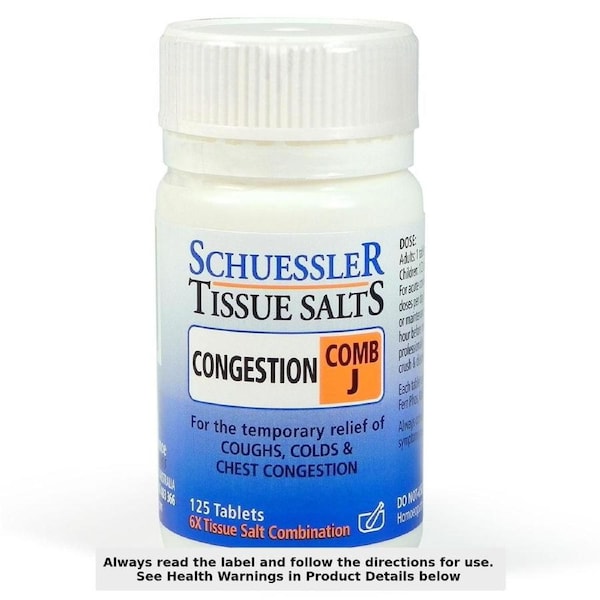 Schuessler Tissue Salts Comb J Congestion 125 Tablets