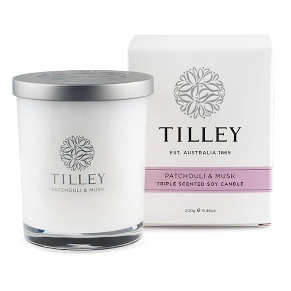 Tilley Scented Soy Candle Patchouli & Musk 240g